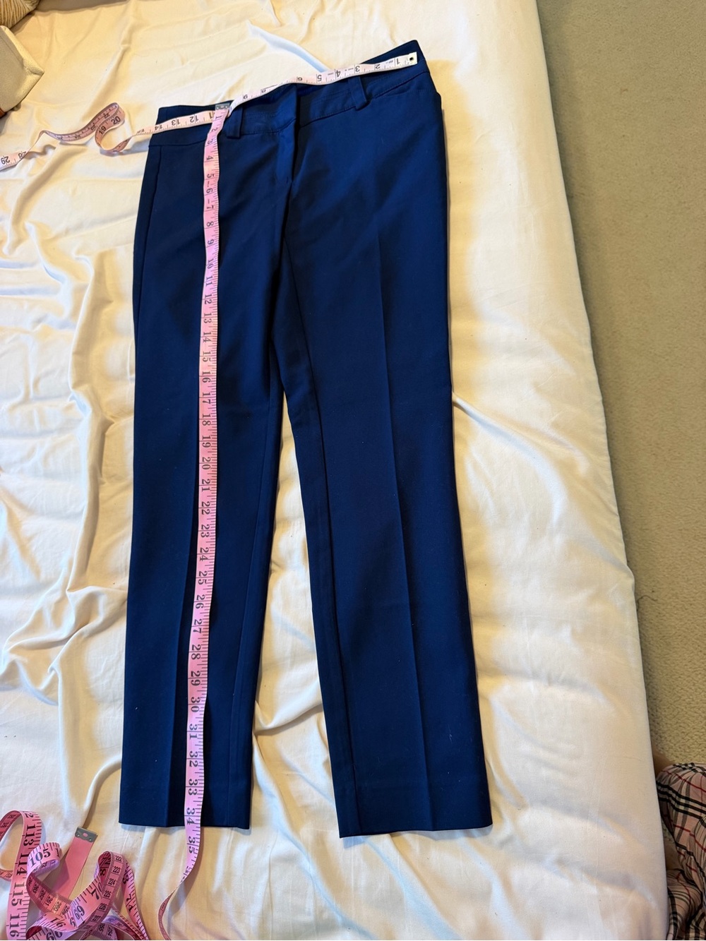 Ankle-Length Dress Pants in Navy
